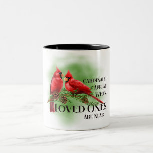 Beautiful Red Cardinal/Bereavement Two-Tone Coffee Two-Tone Coffee Mug