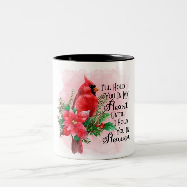 Beautiful Red Cardinal/Bereavement Two-Tone Coffee Two-Tone Coffee Mug (Center)