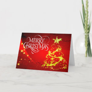 Beautiful Red Christmas Card with Warm Wishes