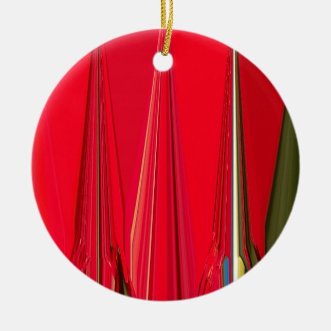 Beautiful Red Design Ceramic Tree Decoration (Front)