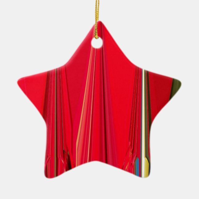 Beautiful Red Design Ceramic Tree Decoration (Front)