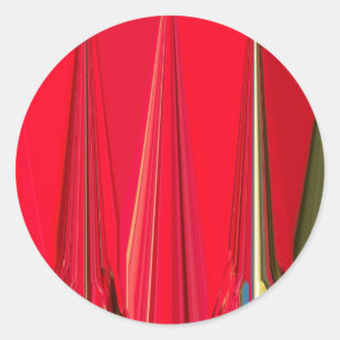 Beautiful Red Design Classic Round Sticker