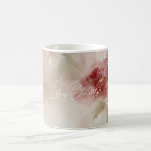 Beautiful Red Floral Coffee Mug