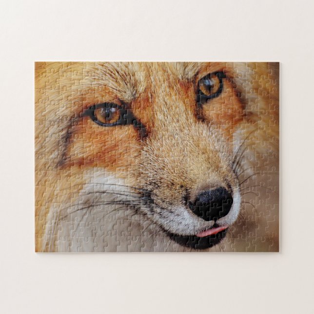 Beautiful Red Fox Close Up, Jigsaw Puzzle (Horizontal)