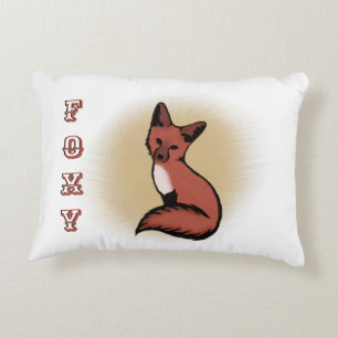 Beautiful Red Fox White Decorative Cushion