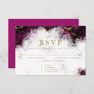 Beautiful Red Garnet Crystal Geode RSVP Card