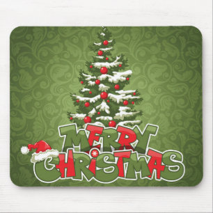 Beautiful Red & Green Christmas Inspired Mousepad