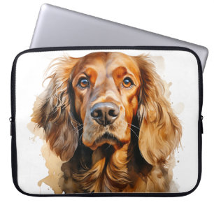 BEAUTIFUL RED IRISH SETTER DOG LAPTOP SLEEVE