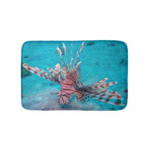 Beautiful Red Lion Fish Bath Mat