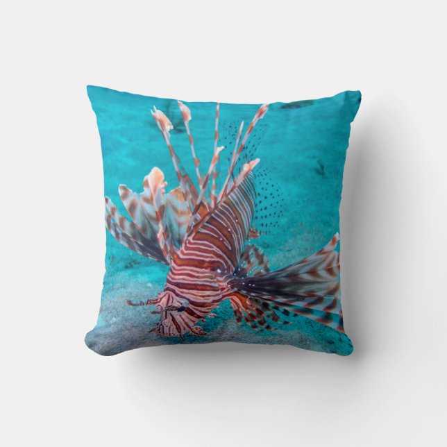 Beautiful Red Lion Fish Cushion (Front)