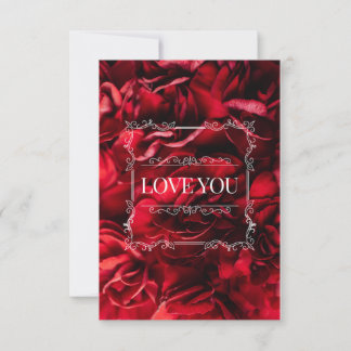 beautiful red love you card