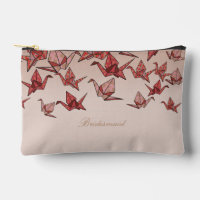 Beautiful Red Origami Paper Crane Bridesmaid
