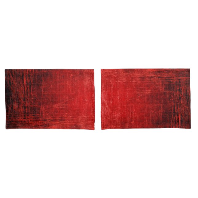 Beautiful Red Pair Of Pillowcases! Pillowcase (Front-Set)