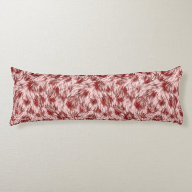 Beautiful Red & Pink Abstract Design Body Pillow (Front)