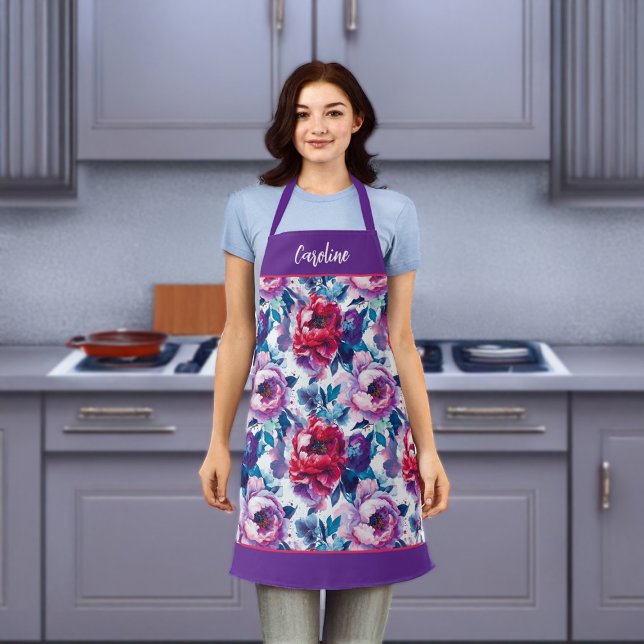 Beautiful Red & Pink Peonies Apron (Creator Uploaded)
