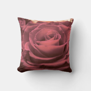 Beautiful red pink roses flowers photo romantic re cushion