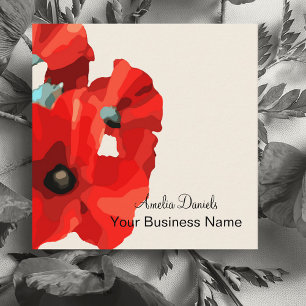 Beautiful Red Poppy Business Card