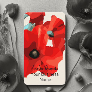 Beautiful Red Poppy Business Card