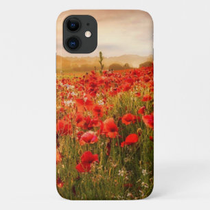 Beautiful red poppy field case