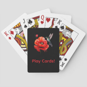 Beautiful Red Poppy In All Its Glory Playing Cards
