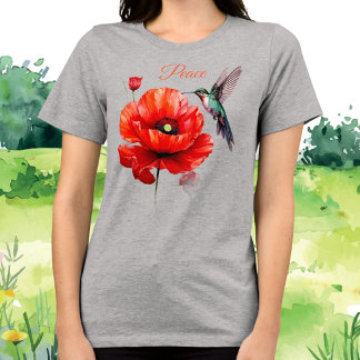 Beautiful Red Poppy In All Its Glory Tri-Blend Shirt
