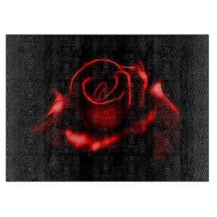 Beautiful Red Rose Cutting Board
