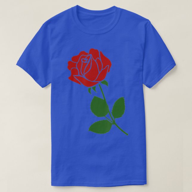 Beautiful Red Rose Flower  T-Shirt (Design Front)
