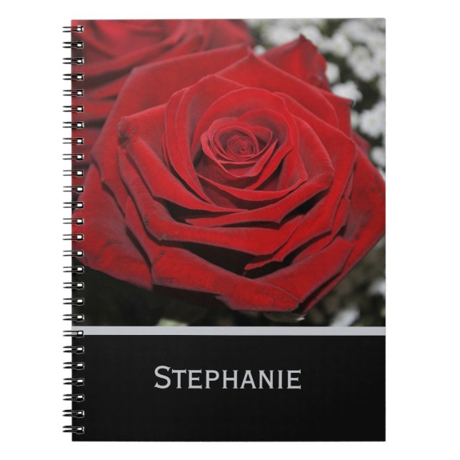 Beautiful Red Rose Notebook (Front)