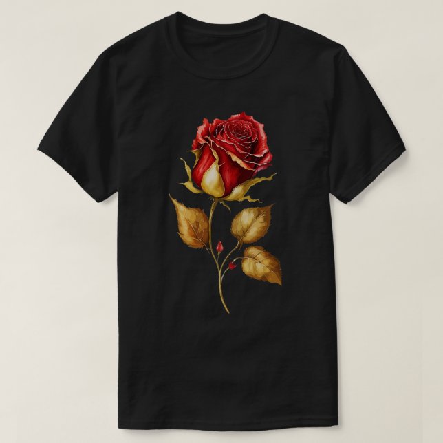 Beautiful red Rose T-Shirt (Design Front)