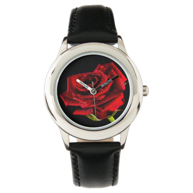 Beautiful red rose watch (Front)