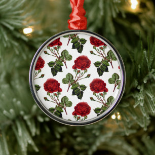 Beautiful Red Roses Metal Tree Decoration