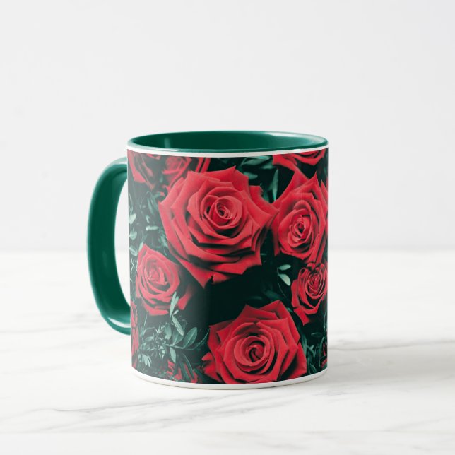 Beautiful Red Roses Mug (Front Left)