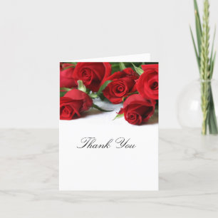 Beautiful Red Roses Thank You Card