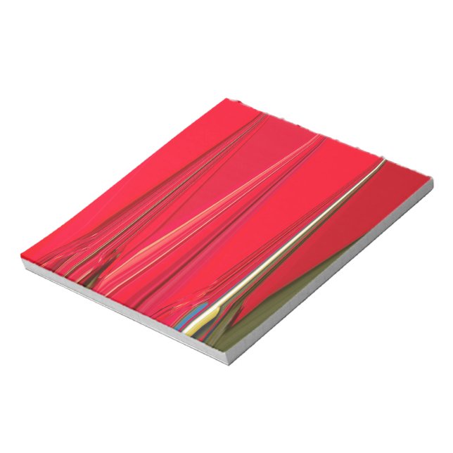 Beautiful Red Texture Colour Abstract Art Design Notepad (Rotated)