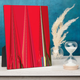 Beautiful Red Texture Colour Abstract Art Design Plaque