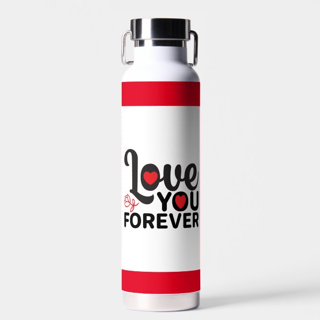 Beautiful Red valentine's day Trendy water bottle (Front)