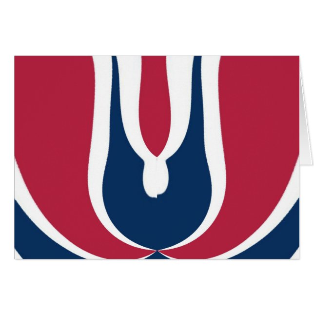 Beautiful Red, White, Blue Texture Colour Abstract (Front Horizontal)