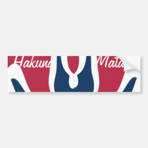 Beautiful Red, White, Blue Texture Colour Abstract Bumper Sticker
