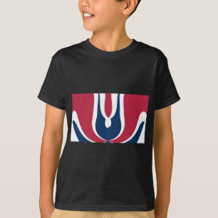 Beautiful Red, White, Blue Texture Colour Abstract T-Shirt