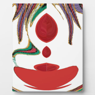 Beautiful Red, White, Purple & Green Texture Colou Plaque