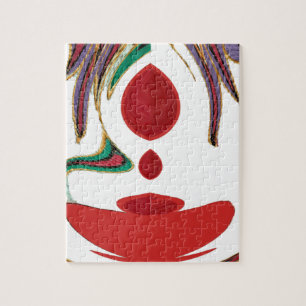 Beautiful Red, White, Purple, Green Texture Colour Jigsaw Puzzle