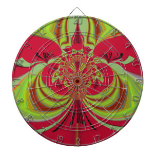 Beautiful red yellow design. Inspiration vector co Dartboard