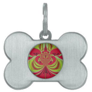 Beautiful red yellow design. Inspiration vector co Pet Name Tag