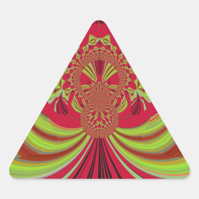 Beautiful red yellow design. Inspiration vector co Triangle Sticker (Front)