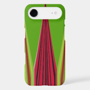 Beautiful red yellow green fractal art design     