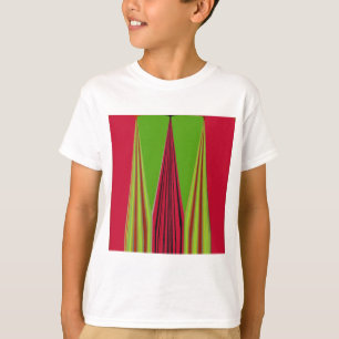 Beautiful red yellow green fractal art design      T-Shirt