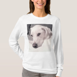 Beautiful Regal White Labrador Mix Dog Grey T-Shir T-Shirt