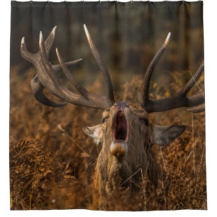 BEAUTIFUL REINDEER WILD ANIMALS SHOWER CURTAIN