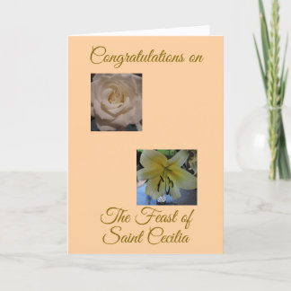 Beautiful & Religious, Feast of Saint Cecilia Card