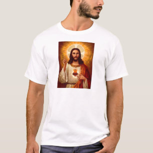 Beautiful religious Sacred Heart of Jesus image T-Shirt